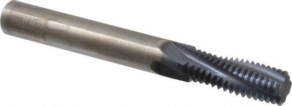 Accupro - M16x2.00 Metric Coarse, 0.4701" Cutting Diam, 4 Flute, Solid Carbide Helical Flute Thread Mill - Internal Thread, 32mm LOC, 100mm OAL, 12mm Shank Diam - Industrial Tool & Supply