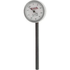 SPI - 2mm Range, 0-100 Dial Reading, 0.001" Graduation Dial Drop Indicator - 1.55" Dial, 2mm Range per Revolution, Includes NPL Traceability Certification - Industrial Tool & Supply
