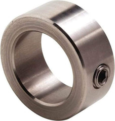 Climax Metal Products - 3/32" Bore, Stainless Steel, Set Screw Shaft Collar - 3/8" Outside Diam, 3/16" Wide - Industrial Tool & Supply