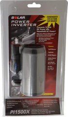 Solar - 2 Connection, 12 VDC Input, 120 VAC Output, 300 Peak Wattage, Power Inverter - 150 Watt Continuous Output Power - Industrial Tool & Supply