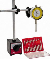 Value Collection - 0.001" Graduation, Indicator & Base Kit - 0.001 Inch Graduation, Includes Indicator, Magnetic Base, Point Set - Industrial Tool & Supply