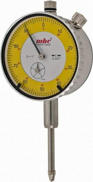 Value Collection - 1" Range, 0-100 Dial Reading, 0.001" Graduation Dial Drop Indicator - 2-9/32" Dial, Revolution Counter - Industrial Tool & Supply