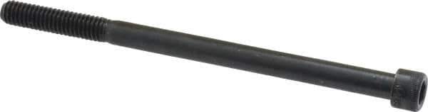 Made in USA - 5/16-18 UNC Hex Socket Drive, Socket Cap Screw - Alloy Steel, Black Oxide Finish, Partially Threaded, 5" Length Under Head - Industrial Tool & Supply