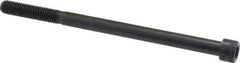 Made in USA - 5/16-18 UNC Hex Socket Drive, Socket Cap Screw - Alloy Steel, Black Oxide Finish, Partially Threaded, 5" Length Under Head - Industrial Tool & Supply