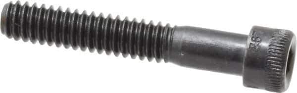 Made in USA - 1/4-20 UNC Hex Socket Drive, Socket Cap Screw - Alloy Steel, Black Oxide Finish, Partially Threaded, 1-1/2" Length Under Head - Industrial Tool & Supply