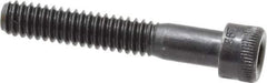 Made in USA - 1/4-20 UNC Hex Socket Drive, Socket Cap Screw - Alloy Steel, Black Oxide Finish, Partially Threaded, 1-1/2" Length Under Head - Industrial Tool & Supply