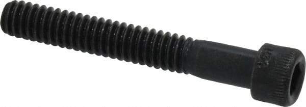 Made in USA - 1/4-20 UNC Hex Socket Drive, Socket Cap Screw - Alloy Steel, Black Oxide Finish, Partially Threaded, 1-3/4" Length Under Head - Industrial Tool & Supply