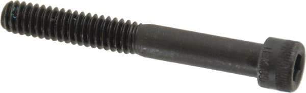 Made in USA - 1/4-20 UNC Hex Socket Drive, Socket Cap Screw - Alloy Steel, Black Oxide Finish, Partially Threaded, 2" Length Under Head - Industrial Tool & Supply