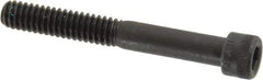 Made in USA - 1/4-20 UNC Hex Socket Drive, Socket Cap Screw - Alloy Steel, Black Oxide Finish, Partially Threaded, 2" Length Under Head - Industrial Tool & Supply