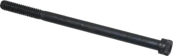 Made in USA - 1/4-20 UNC Hex Socket Drive, Socket Cap Screw - Alloy Steel, Black Oxide Finish, Partially Threaded, 4" Length Under Head - Industrial Tool & Supply