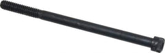 Made in USA - 1/4-20 UNC Hex Socket Drive, Socket Cap Screw - Alloy Steel, Black Oxide Finish, Partially Threaded, 4" Length Under Head - Industrial Tool & Supply