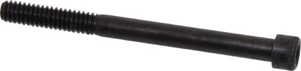 Made in USA - 1/4-20 UNC Hex Socket Drive, Socket Cap Screw - Alloy Steel, Black Oxide Finish, Partially Threaded, 3" Length Under Head - Industrial Tool & Supply
