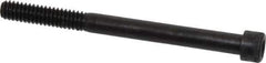 Made in USA - 1/4-20 UNC Hex Socket Drive, Socket Cap Screw - Alloy Steel, Black Oxide Finish, Partially Threaded, 3" Length Under Head - Industrial Tool & Supply