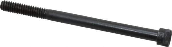 Made in USA - 1/4-20 UNC Hex Socket Drive, Socket Cap Screw - Alloy Steel, Black Oxide Finish, Partially Threaded, 3-1/2" Length Under Head - Industrial Tool & Supply