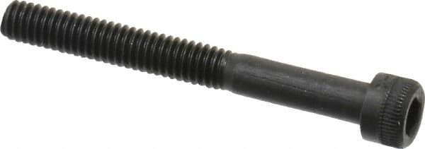 Made in USA - #6-40 UNF Hex Socket Drive, Socket Cap Screw - Alloy Steel, Black Oxide Finish, Partially Threaded, 1-1/4" Length Under Head - Industrial Tool & Supply