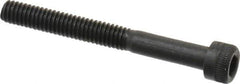 Made in USA - #6-40 UNF Hex Socket Drive, Socket Cap Screw - Alloy Steel, Black Oxide Finish, Partially Threaded, 1-1/4" Length Under Head - Industrial Tool & Supply