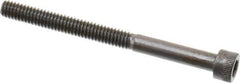 Made in USA - #8-32 UNC Hex Socket Drive, Socket Cap Screw - Alloy Steel, Black Oxide Finish, Partially Threaded, 2" Length Under Head - Industrial Tool & Supply