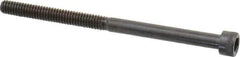 Made in USA - #8-32 UNC Hex Socket Drive, Socket Cap Screw - Alloy Steel, Black Oxide Finish, Partially Threaded, 2-1/2" Length Under Head - Industrial Tool & Supply