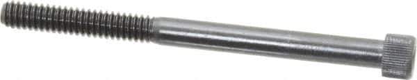 Made in USA - 1/4-20 UNC Hex Socket Drive, Socket Cap Screw - Alloy Steel, Black Oxide Finish, Partially Threaded, 3-1/4" Length Under Head - Industrial Tool & Supply