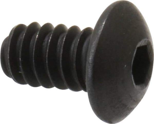 Holo-Krome - #4-40 UNC Hex Socket Drive, Button Screw - Alloy Steel, Black Oxide Finish, Fully Threaded, 3/16" Length Under Head - Industrial Tool & Supply