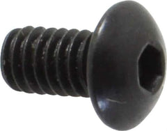 Holo-Krome - #8-32 UNC Hex Socket Drive, Button Screw - Alloy Steel, Black Oxide Finish, Fully Threaded, 5/16" Length Under Head - Industrial Tool & Supply
