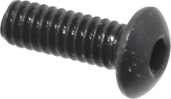 Holo-Krome - #5-40 UNC Hex Socket Drive, Button Screw - Alloy Steel, Black Oxide Finish, Fully Threaded, 3/8" Length Under Head - Industrial Tool & Supply