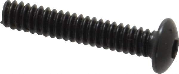 Holo-Krome - #6-32 UNC Hex Socket Drive, Button Screw - Alloy Steel, Black Oxide Finish, Fully Threaded, 3/4" Length Under Head - Industrial Tool & Supply