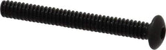 Holo-Krome - #6-32 UNC Hex Socket Drive, Button Screw - Alloy Steel, Black Oxide Finish, Fully Threaded, 1-1/4" Length Under Head - Industrial Tool & Supply