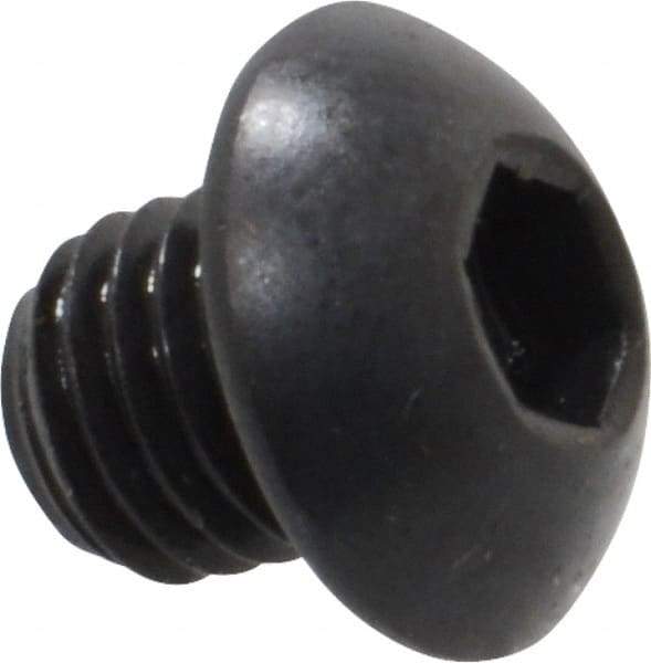 Holo-Krome - 1/4-28 UNF Hex Socket Drive, Button Screw - Alloy Steel, Black Oxide Finish, Fully Threaded, 1/4" Length Under Head - Industrial Tool & Supply
