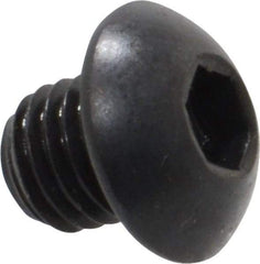 Holo-Krome - 1/4-28 UNF Hex Socket Drive, Button Screw - Alloy Steel, Black Oxide Finish, Fully Threaded, 1/4" Length Under Head - Industrial Tool & Supply