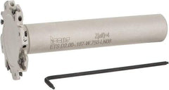 Iscar - Shank Connection, 3/16" Cutting Width, 5/8" Depth of Cut, 2" Cutter Diam, 4 Tooth Indexable Slotting Cutter - 3/4" Shank Diam, ETS-LN08 Toolholder, LNET Insert, Right Hand Cutting Direction - Industrial Tool & Supply