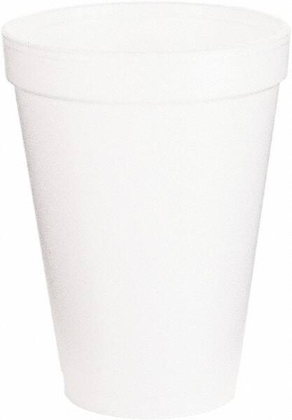 DART - Foam Drink Cups, 12 oz, 1000/Carton - White - Industrial Tool & Supply