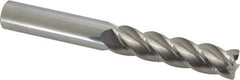 Accupro - 1/2", 4 Flute, Single End, Solid Carbide, 0.03" Corner Radius End Mill - 4" OAL, 40° Helix, Right Hand Flute, 2" LOC, Right Hand Cut - Industrial Tool & Supply