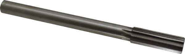 Interstate - 0.878" High Speed Steel Chucking Reamer - Straight Flute, 3/4" Straight Shank, 2-5/8" Flute Length, 10" OAL - Industrial Tool & Supply