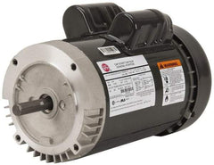 US Motors - 3/4 hp, TEFC Enclosure, No Thermal Protection, 1,140 RPM, 115/230 Volt, 60 Hz, Single Phase Capacitor Start-Cap Run Motor - Size 56C Frame, C-Face Mount, 1 Speed, Ball Bearings, 12.2/6.1 Full Load Amps, B Class Insulation, Reversible - Industrial Tool & Supply