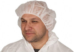 PRO-SAFE - Size L, 24 Inch Diameter Bouffant Cap - White, Polypropylene, ISO Class 8 - Industrial Tool & Supply