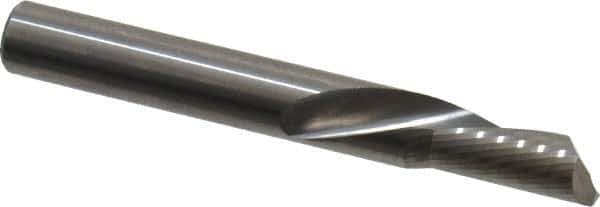 Onsrud - 3/8" Cutting Diam x 3/4" Length of Cut, 1 Flute, Downcut Spiral Router Bit - Uncoated, Right Hand Cut, Solid Carbide, 3" OAL x 3/8" Shank Diam, Single Edge, 22° Helix Angle - Industrial Tool & Supply
