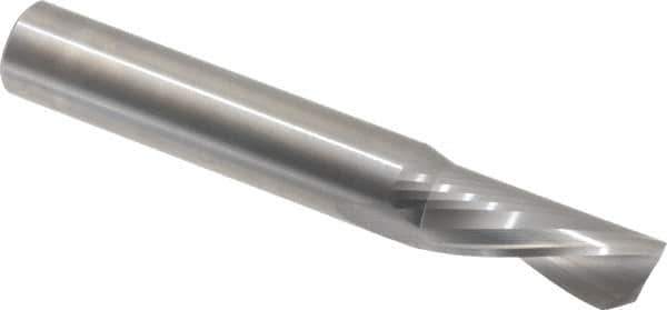 Onsrud - 1/2" Cutting Diam x 1-1/8" Length of Cut, 1 Flute, Downcut Spiral Router Bit - Uncoated, Right Hand Cut, Solid Carbide, 3-1/2" OAL x 1/2" Shank Diam, Single Edge, 22° Helix Angle - Industrial Tool & Supply