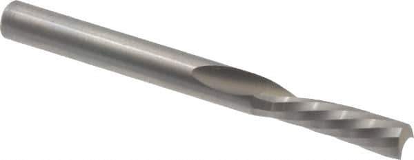 Onsrud - 3/16" Cutting Diam x 5/8" Length of Cut, 1 Flute, Downcut Spiral Router Bit - Uncoated, Right Hand Cut, Solid Carbide, 2" OAL x 3/16" Shank Diam, Single Edge, 21° Helix Angle - Industrial Tool & Supply