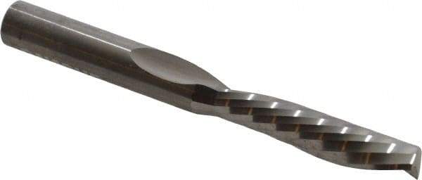 Onsrud - 3/8" Cutting Diam x 1-5/8" Length of Cut, 1 Flute, Downcut Spiral Router Bit - Uncoated, Right Hand Cut, Solid Carbide, 3-1/2" OAL x 3/8" Shank Diam, Single Edge - Industrial Tool & Supply
