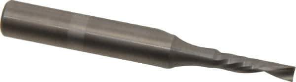 Onsrud - 1/8" Cutting Diam x 1/2" Length of Cut, 1 Flute, Downcut Spiral Router Bit - Uncoated, Right Hand Cut, Solid Carbide, 2" OAL x 1/4" Shank Diam, Single Edge, 21° Helix Angle - Industrial Tool & Supply