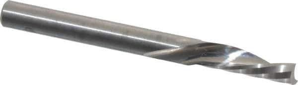 Onsrud - 3/16" Cutting Diam x 5/8" Length of Cut, 1 Flute, Downcut Spiral Router Bit - Uncoated, Right Hand Cut, Solid Carbide, 2" OAL x 3/16" Shank Diam, Single Edge, 21° Helix Angle - Industrial Tool & Supply