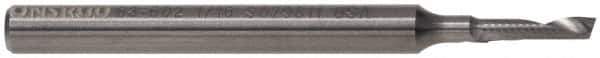 Accupro - 3/16" Cutting Diam x 5/8" Length of Cut, 1 Flute, Upcut Spiral Router Bit - Uncoated, Right Hand Cut, Solid Carbide, 2" OAL x 3/16" Shank Diam, Single Edge, 22° Helix Angle - Industrial Tool & Supply