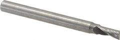 Onsrud - 5/32" Cutting Diam x 5/16" Length of Cut, 1 Flute, Upcut Spiral Router Bit - Uncoated, Right Hand Cut, Solid Carbide, 2" OAL x 3/16" Shank Diam, Single Edge, 22° Helix Angle - Industrial Tool & Supply
