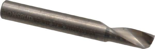 Onsrud - 3/16" Cutting Diam x 3/8" Length of Cut, 1 Flute, Upcut Spiral Router Bit - Uncoated, Right Hand Cut, Solid Carbide, 1-1/2" OAL x 3/16" Shank Diam, Single Edge, 22° Helix Angle - Industrial Tool & Supply