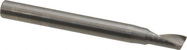 Onsrud - 7/32" Cutting Diam x 7/16" Length of Cut, 1 Flute, Upcut Spiral Router Bit - Uncoated, Right Hand Cut, Solid Carbide, 2-1/2" OAL x 1/4" Shank Diam, Single Edge, 22° Helix Angle - Industrial Tool & Supply
