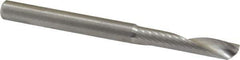 Onsrud - 1/4" Cutting Diam x 1-1/4" Length of Cut, 1 Flute, Upcut Spiral Router Bit - Uncoated, Right Hand Cut, Solid Carbide, 3" OAL x 1/4" Shank Diam, Single Edge, 22° Helix Angle - Industrial Tool & Supply