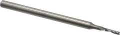 Onsrud - 1/16" Cutting Diam x 1/4" Length of Cut, 1 Flute, Upcut Spiral Router Bit - Uncoated, Right Hand Cut, Solid Carbide, 2" OAL x 1/8" Shank Diam, Single Edge, 21° Helix Angle - Industrial Tool & Supply