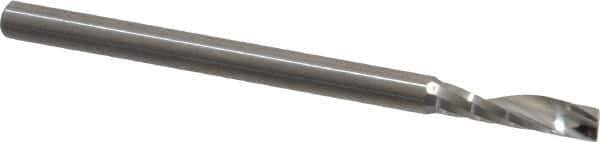 Onsrud - 1/8" Cutting Diam x 1/2" Length of Cut, 1 Flute, Upcut Spiral Router Bit - Uncoated, Right Hand Cut, Solid Carbide, 2" OAL x 1/8" Shank Diam, Single Edge, 21° Helix Angle - Industrial Tool & Supply