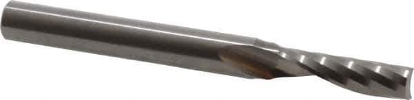 Onsrud - 7/32" Cutting Diam x 3/4" Length of Cut, 1 Flute, Upcut Spiral Router Bit - Uncoated, Right Hand Cut, Solid Carbide, 2-1/2" OAL x 1/4" Shank Diam, Single Edge, 21° Helix Angle - Industrial Tool & Supply